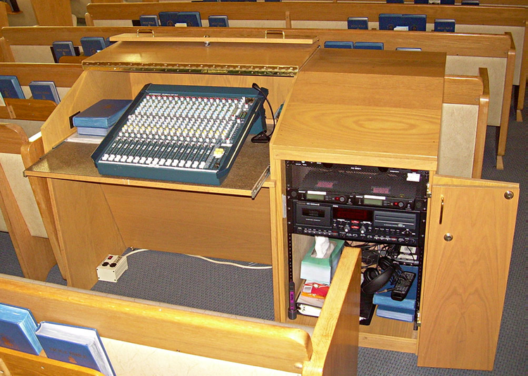 Audio Equipment Storage Oak Michael Rosen Special Millwork